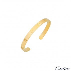 Cartier Yellow Gold Plain Cuff Love Bracelet Size 19 B6032419